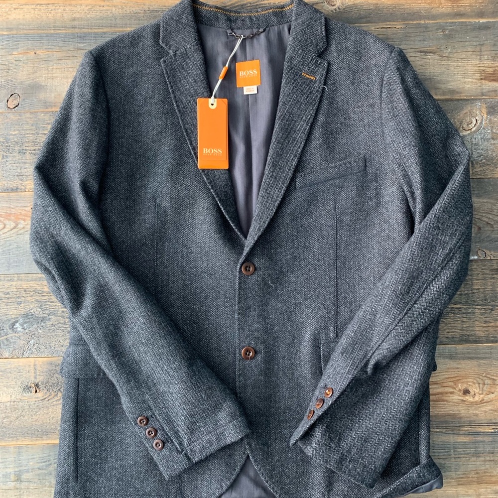 NWT Hugo Boss Dark Gray Blazer 44R